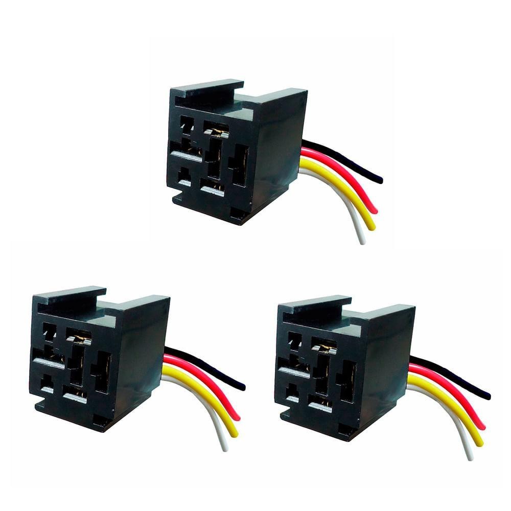 3 Soquetes para Relé Automotivo - DNI 7521 em Oferta na Shopee