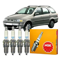 Jogo Kit 04 Velas De Ignição Ngk Original Ngk Fiat Palio Siena Doblo