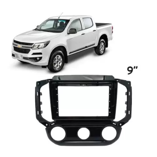 Moldura painel 9 polegadas chevrolet trailblazer S10 Ar Manual 2016-2019