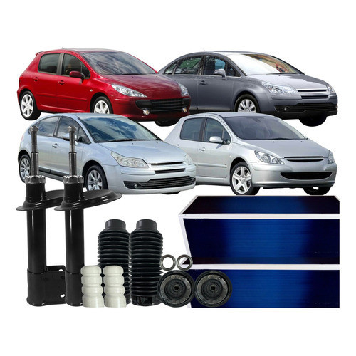 Par Amortecedor Coxim Batente Coifa Peugeot 307 2002 Á 2012 em Oferta na Shopee