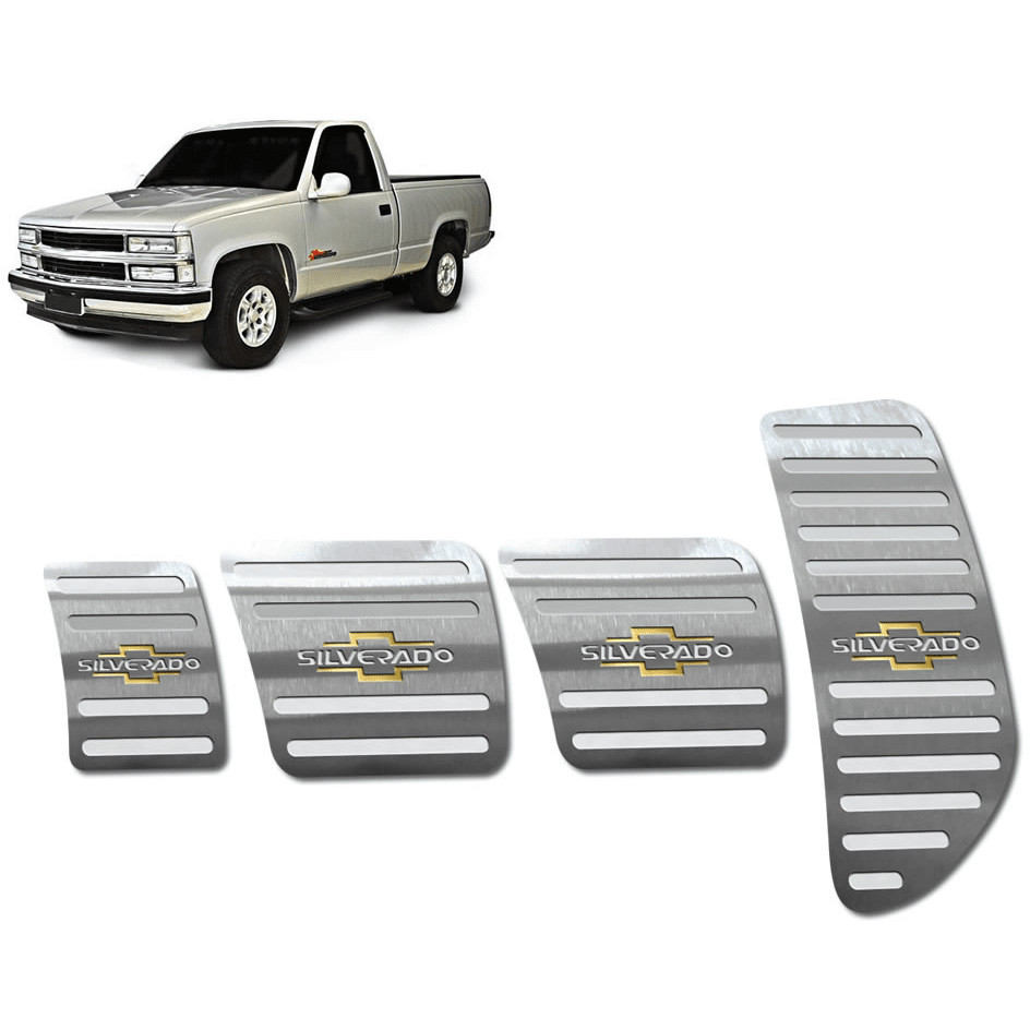 Pedaleira Silverado 97/18 Manual Aço Inox - Não fura o pedal