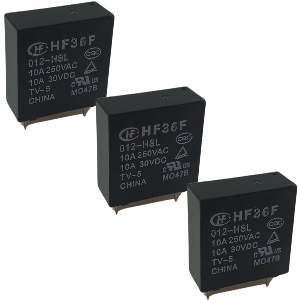 Kit Com 3 Rele De Microondas HF36F 012-HSL 10A 250VAC