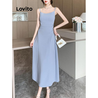Lovito Vestido Elegante Liso Franzido Para Mulheres LNE48430