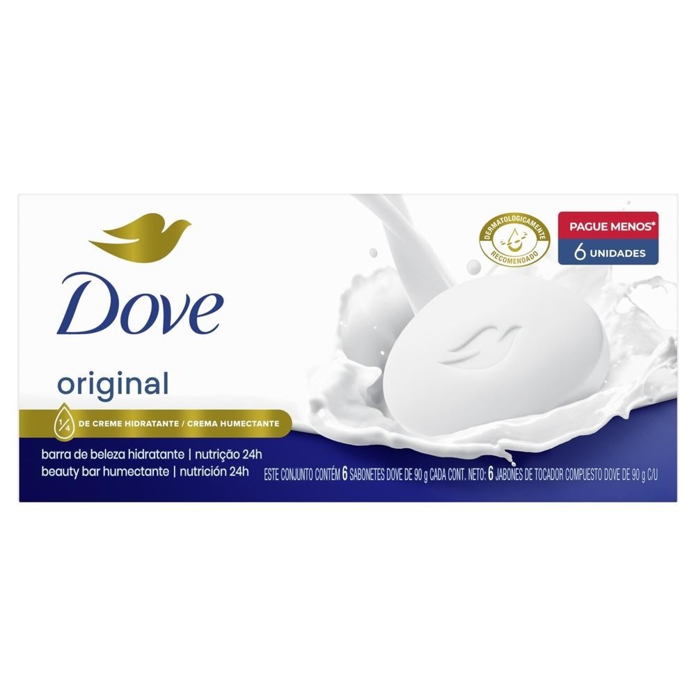Kit Sabonete Barra Dove Regular Com 6 Unidades