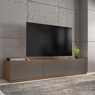 Rack Para TV até 60 Polegadas 180cm 2 Portas 1 Gaveta Eros  Cinza Perola/Cedro em Oferta na Shopee