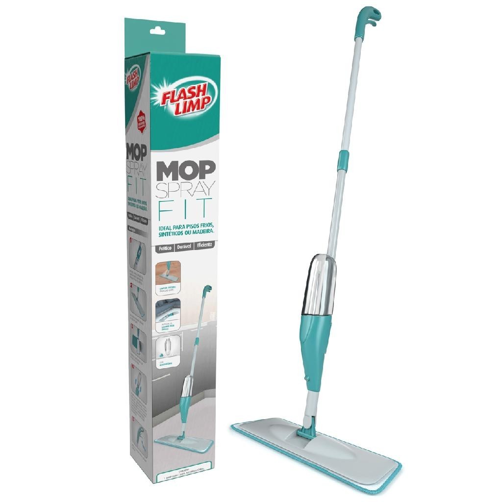 Mop Spray FIT com reservatório 365ml Borrifa Limpa e Seca MOP0556 Flash Limp