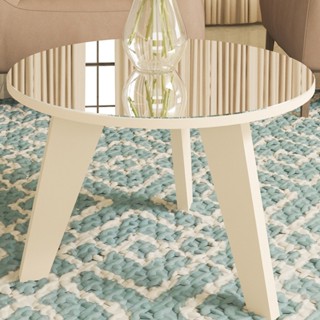 Mesa de Centro Espanha Off White em Oferta na Shopee