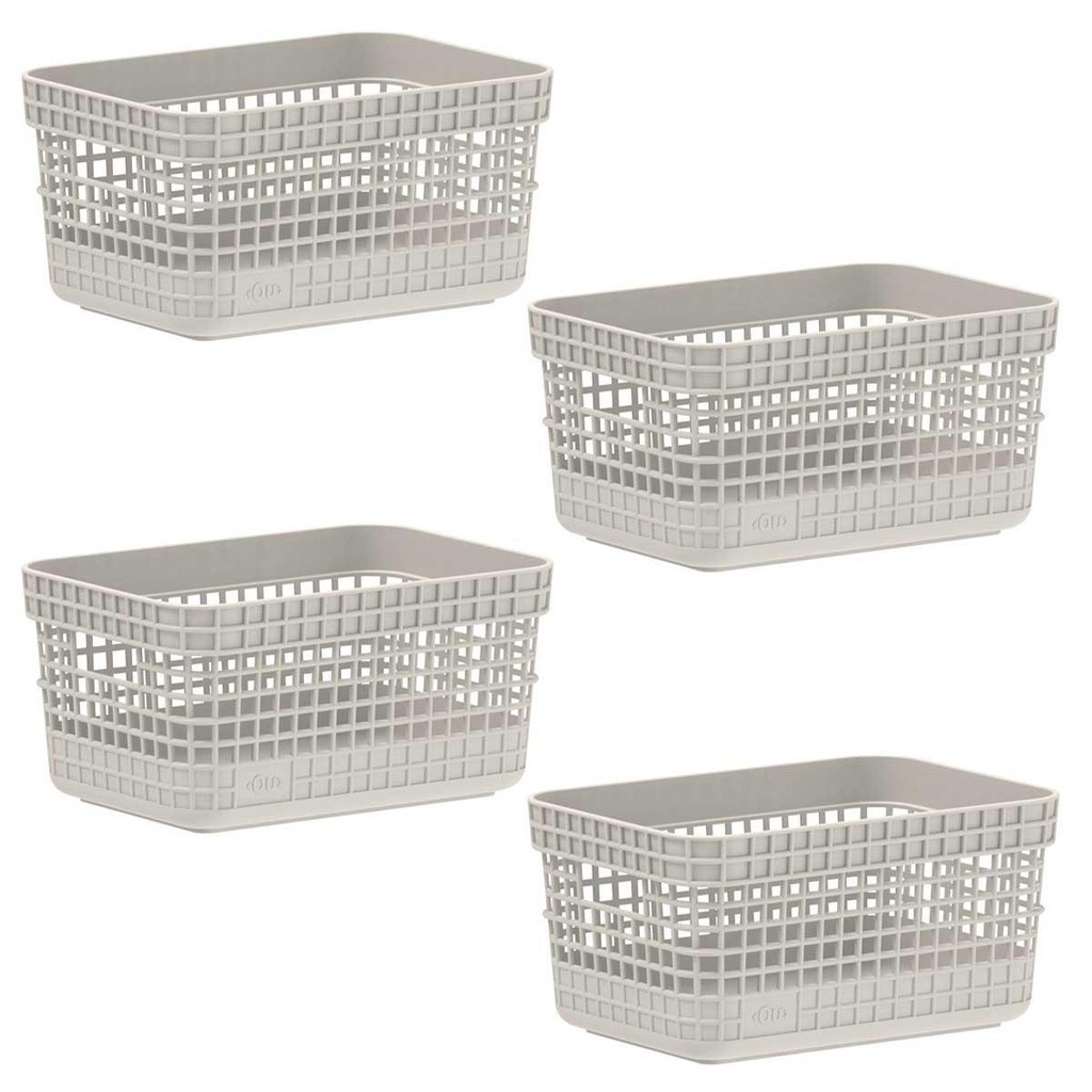 Kit 4 Cestos 2,5L Organizador Multiuso OU Grid