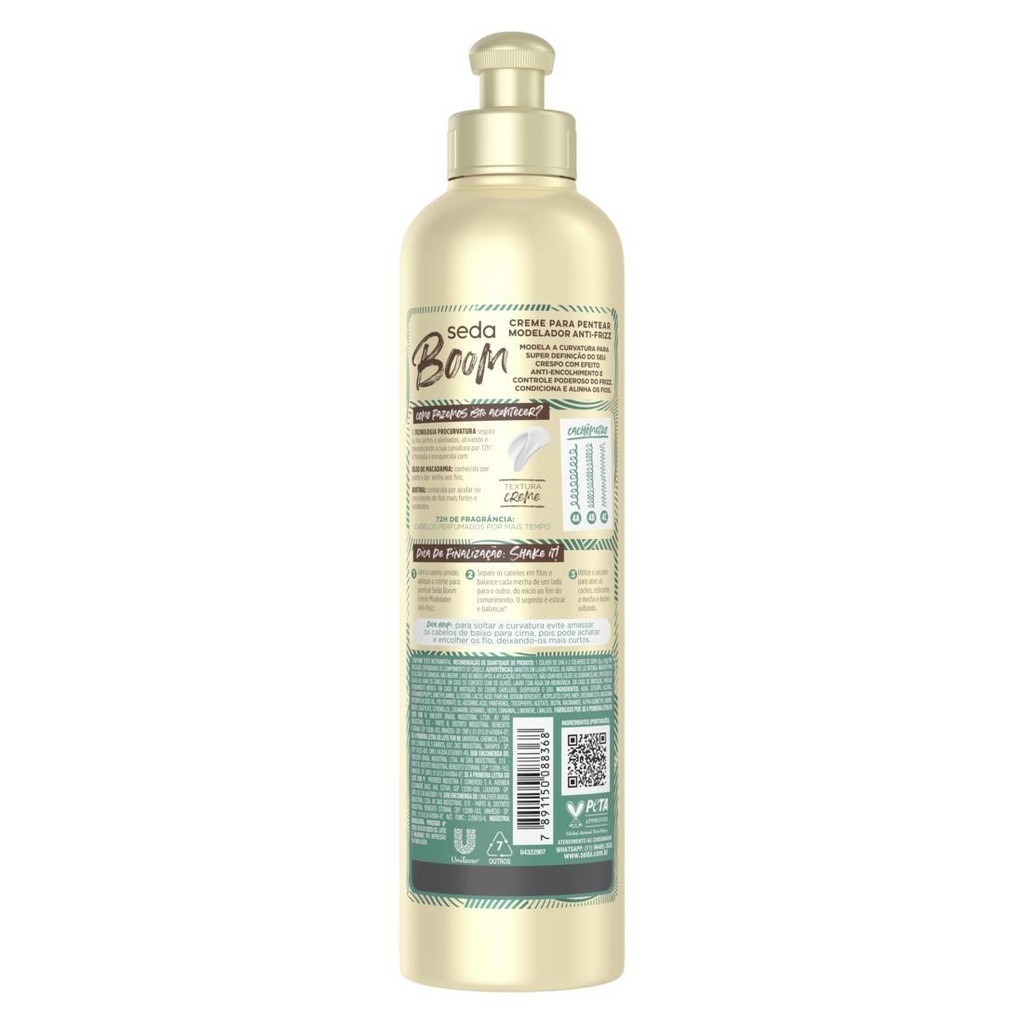 Creme para Pentear Seda Boom Modelador Antifrizz 350ml — imagem 2 de 2