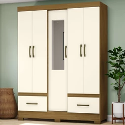 Guarda-Roupa Solteiro 5 Portas 2 Gavetas B60