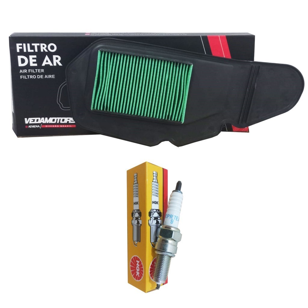Kit Filtro de Ar e Vela Ngk Pcx 150 2013 A 2018