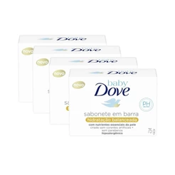Kit 4 Sabonetes em Barra Baby Dove Hidratação Balanceada 75g