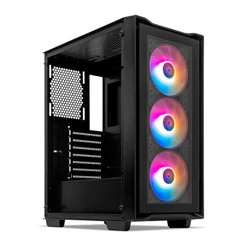 Gabinete Gamer Mancer Ward V2, Rainbow, Mid-Tower, Lateral De Vidro, Com 3 Fans, Preto, MCR-WRDV2-BK