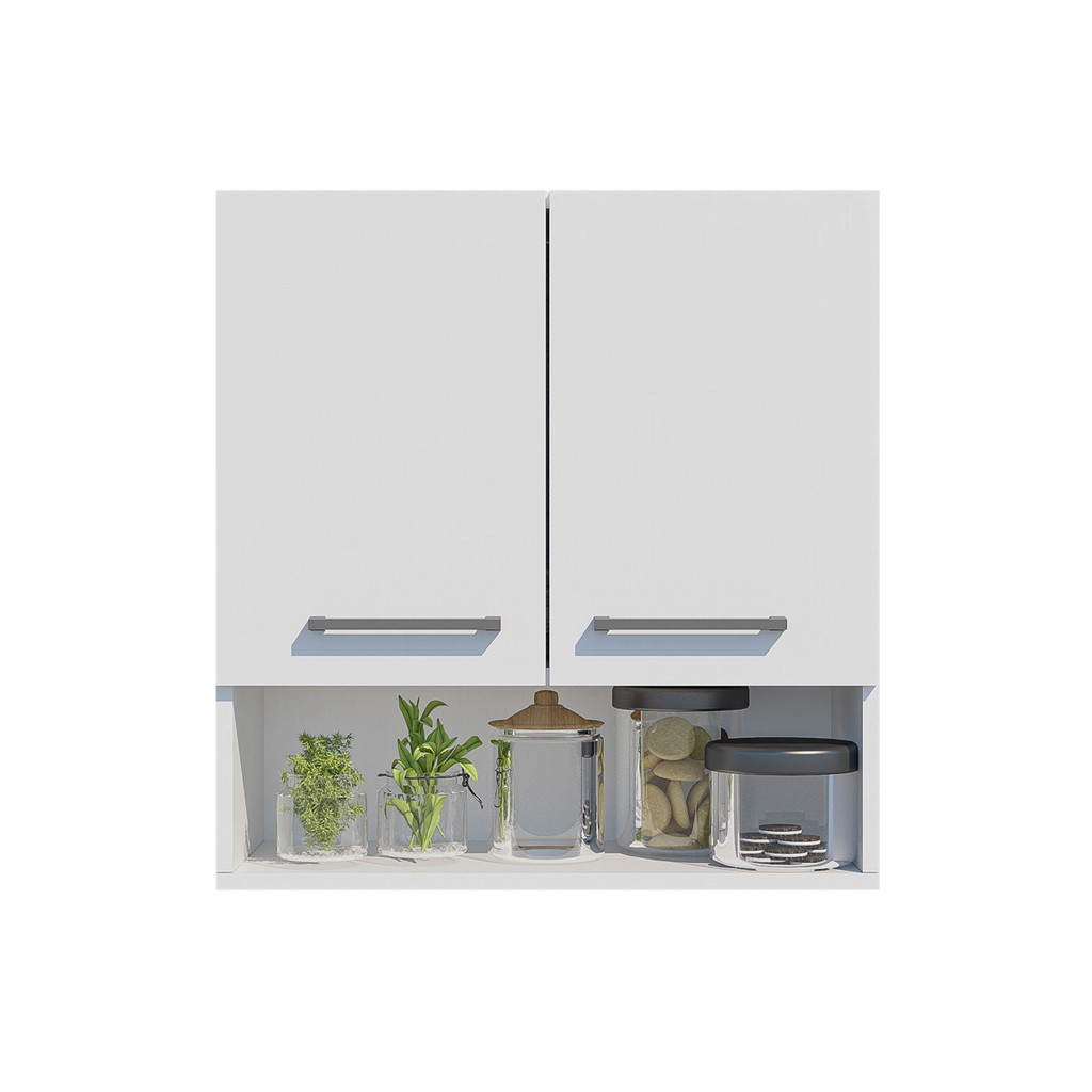 Armário 2 Portas Branco Com Nicho Cozinha, Lavanderia, Multiuso - Home & Living