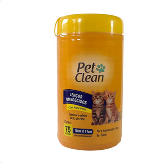 Lenços Umedecidos Pet Clean para Gatos - 75 Unidades em Oferta na Shopee