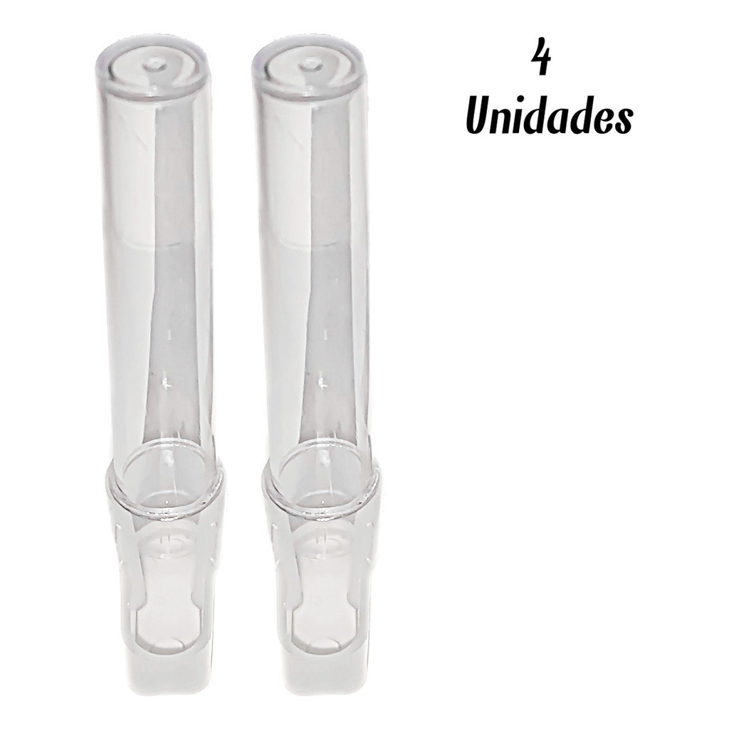 4 Unidades de Bebedouro Palito Rolezinho Cristal 15ml Sem Presilha Bird - Coleiro Curio