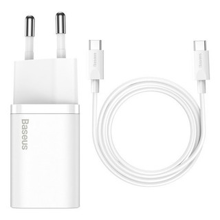 Baseus Carregador 25W Turbo Charger + Cabo Tipo-C 1m Carregamento Rápido Seguro iPhone 15 16 Android em Oferta na Shopee