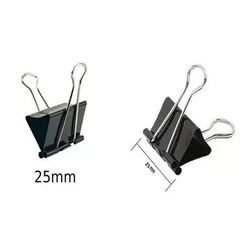 Prendedor Metal Binder Preto 25Mm Jocar Office
