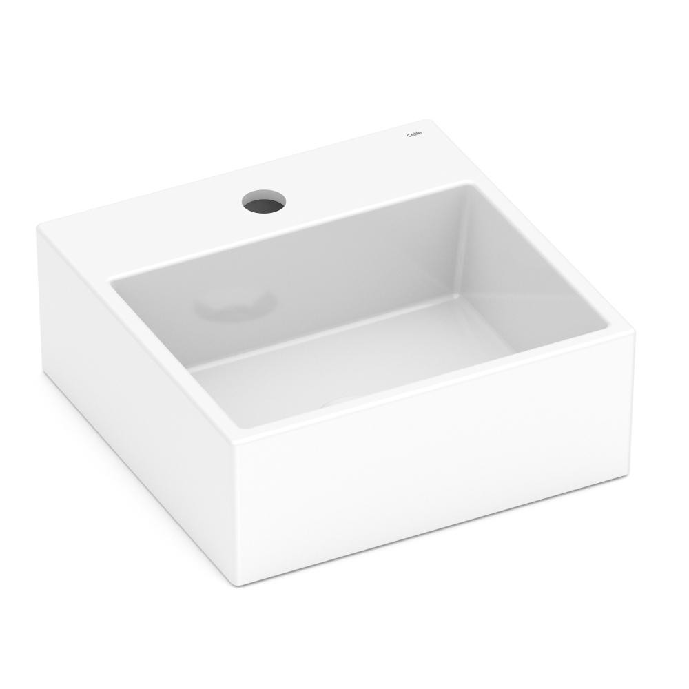 Cuba de Apoio Quadrada Com Mesa Basic Q6 Branco Celite 35x35cm em Oferta na Shopee