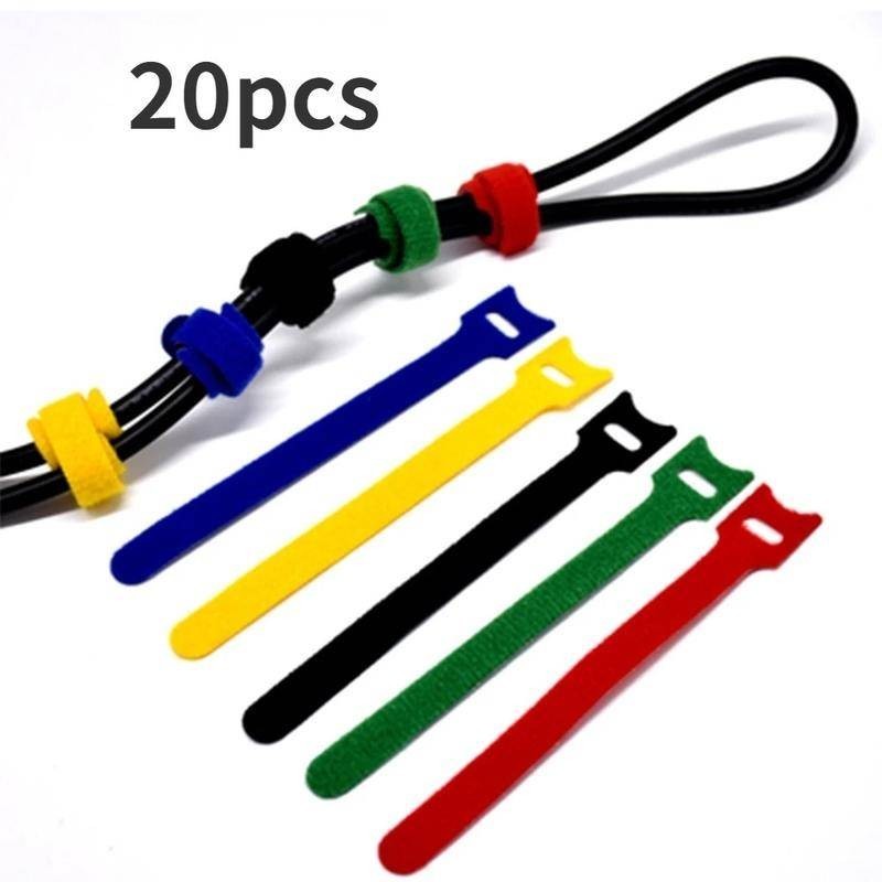 Kit 20 UN / Kit 40 UN  - Organizador de Cabos e Fios Abraçadeira multiuso Prendedor - Organizador reutilizável