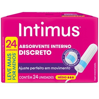 Absorvente Interno Intimus® Discreto Médio 24 Un em Oferta na Shopee