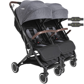 Carrinho para Gemeos Duplo Compacto Kiddo Sprint II Grafite em Oferta na Shopee