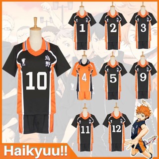 Haikyuu Cosplay Costume Karasuno Clube De Voleibol Da Escola Secundária Sportwear Jerseys Conjuntos Uniformes em Oferta na Shopee