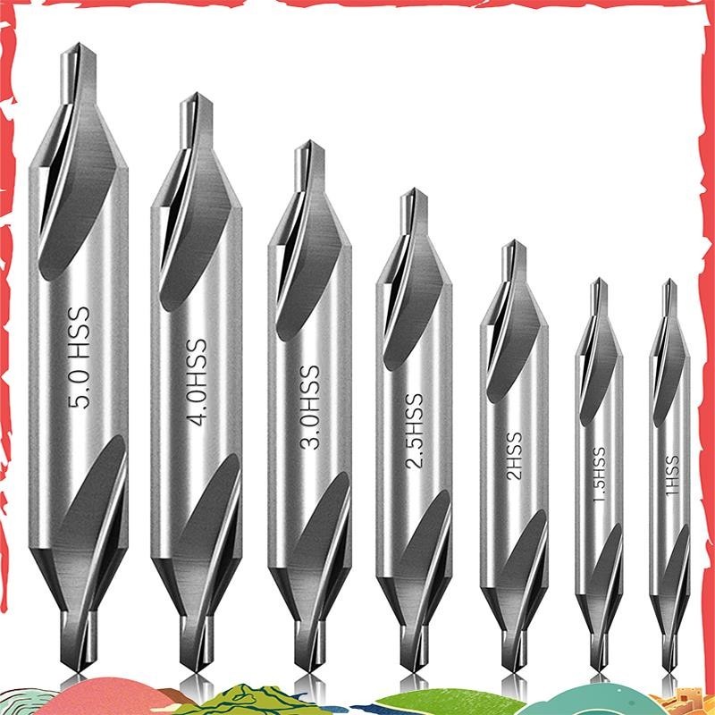 7 Pcs Center Drill Bits Set Kit De Brocas De Centro De 60 Graus De Ângulo Ferramentas De Escareador Para Torno Metalworking ighaldjur1