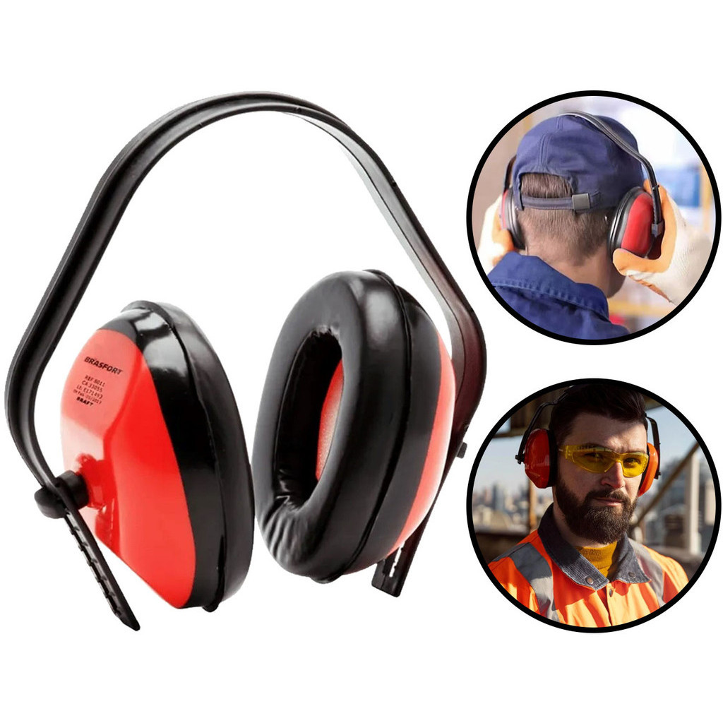 Abafador De Ruído Ajustável Tipo Concha Com Espuma Protetor Auricular Profissional Brasfort - Health