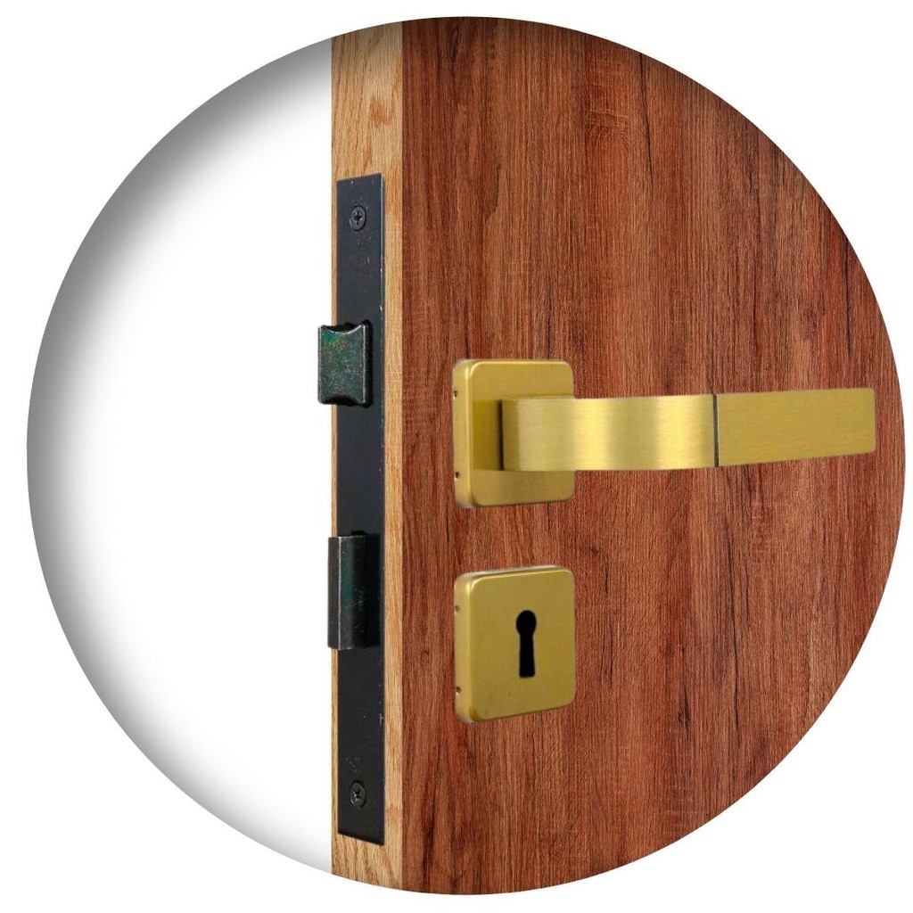 Fechadura Roseta Módena Bronze Latonado Interna MGM em Oferta na Shopee