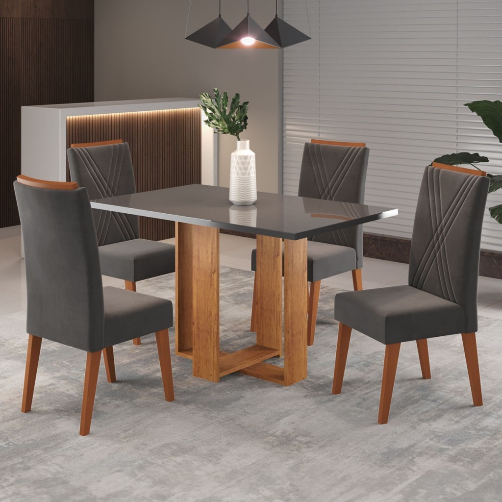 Mesa de Jantar 4 Lugares Pajero em Oferta na Shopee