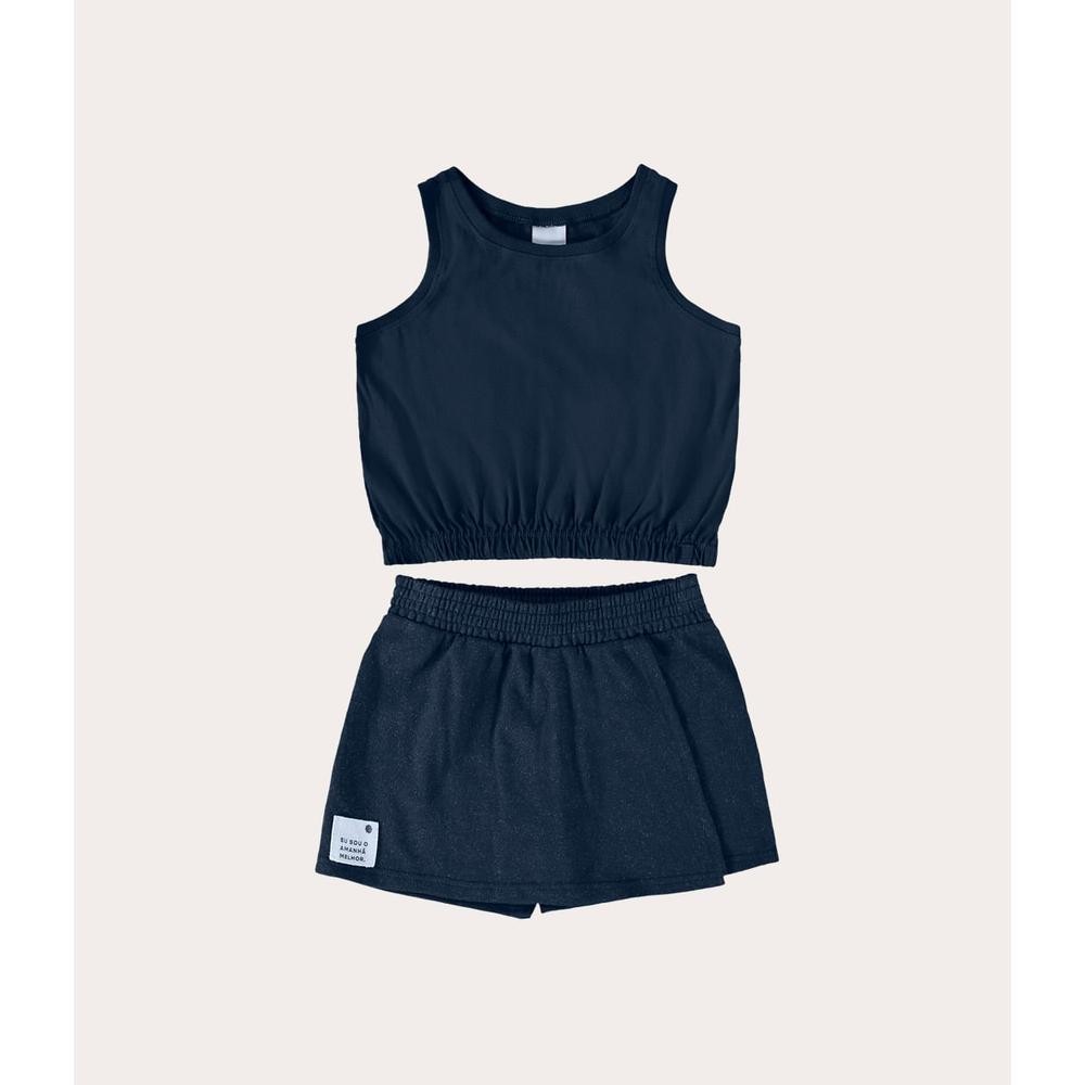 Conjunto Infantil Menina Regata Em Meia Malha E Moletinho Eco Malwee Kids em Oferta na Shopee