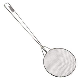 Escumadeira Peneira para Fritura Modelo Industrial Batata Pastel Salgados Coxinhas Inox