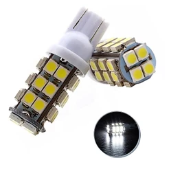 Par Lampadas Pingao 28 Leds T10 meia luz Super Branco carro