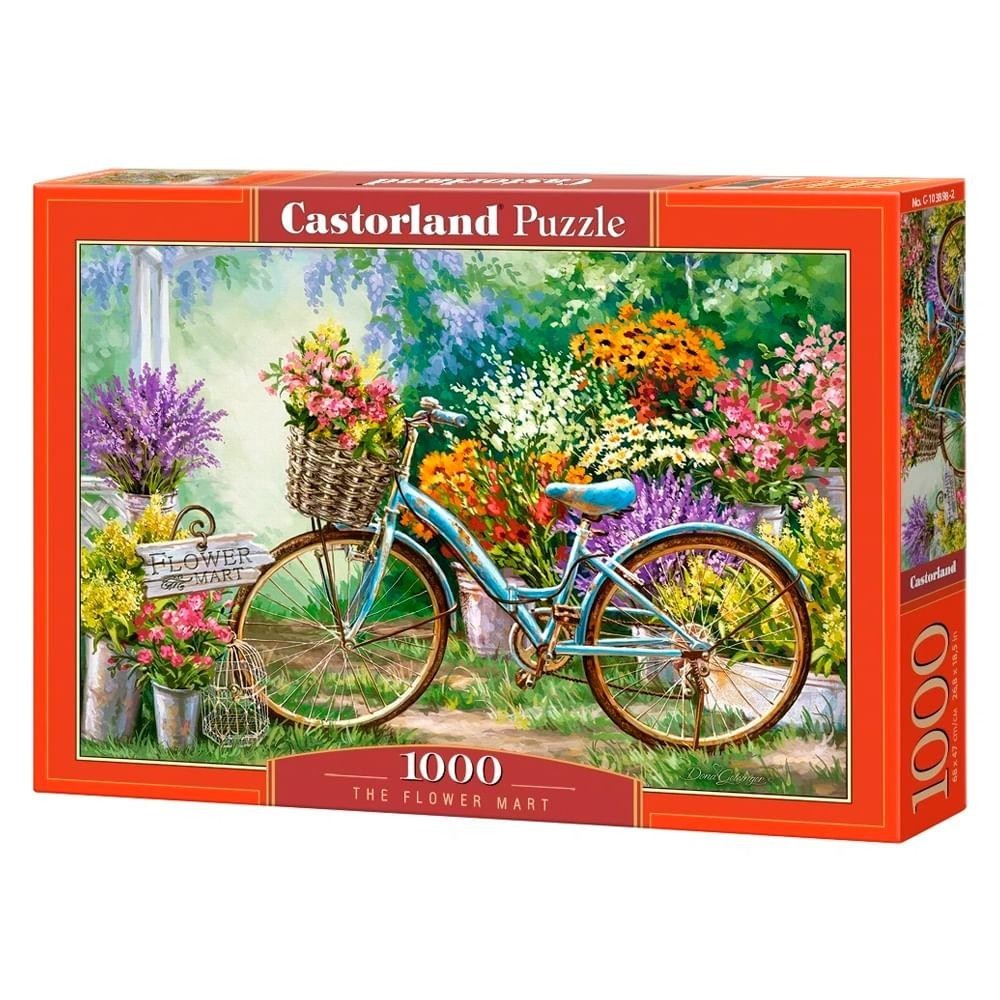 Puzzle 1000 peças Bicicleta no Jardim - Imp. Castorland em Oferta na Shopee