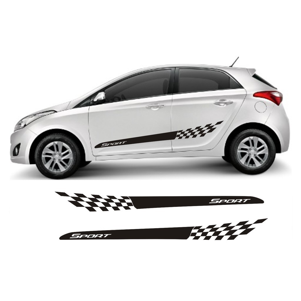 Adesivos Lateral Para Hyundai Hb20 Sport Faixa Colante Fita Adesiva Tuning Acessórios