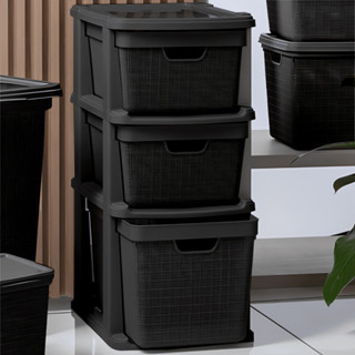 Gaveteiro Organizador de Chão com 3 Gavetas em Plástico Jutta 15 Litros 22 Litros Organização em Oferta na Shopee