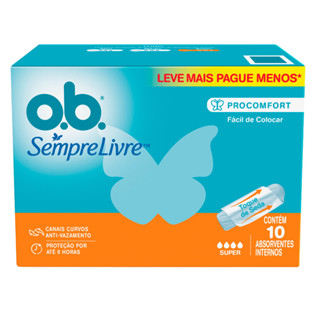 Absorvente Interno OB Super Com 10 Unidades em Oferta na Shopee