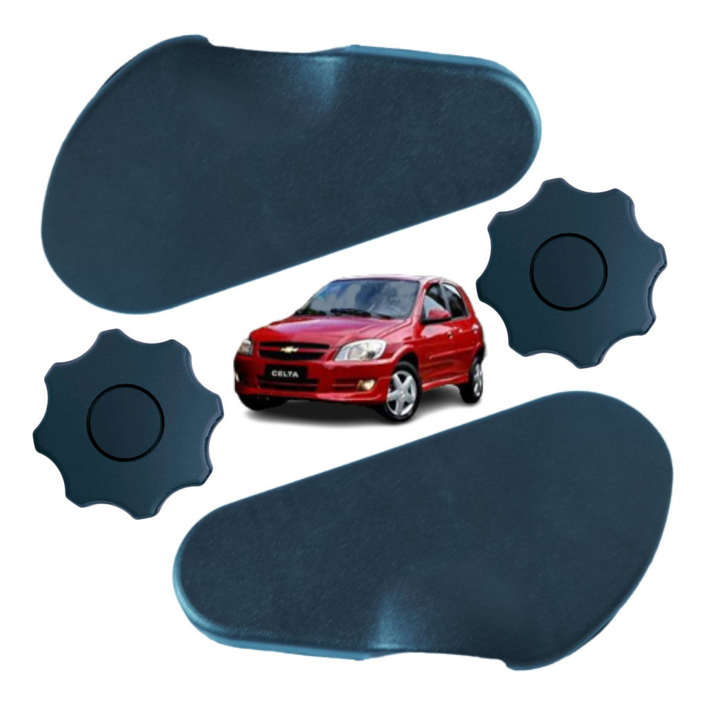 Kit 4 Moldura Capa E Manopla Lateral Banco Celta / Prisma