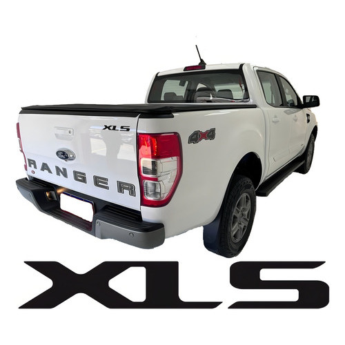 Emblema Adesivo Xls Ford Ranger Xls 2013 2014 2015 2016 2017 Cor Preto