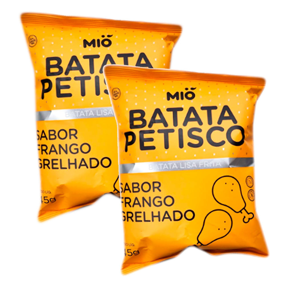 Kit 2 Batata Petisco Mió Sabor Frango Grelhado 45g - Food & Beverages