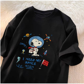 Lançamento  Estilosa  Camiseta Básica  Space Snoopy INeed My - ENVIO IMEDIATO em Oferta na Shopee