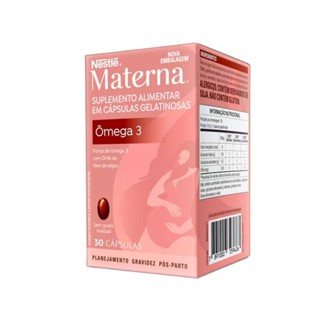 Suplemento Alimentar Nestlé Materna Ômega 3 30 Cápsulas Gelatinosas em Oferta na Shopee