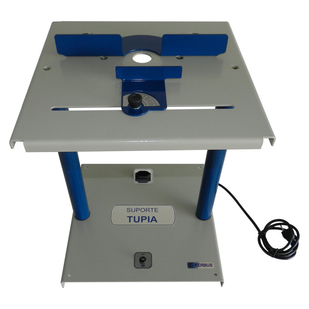 Suporte para Fixar Tupia Manual Pequena em Aço com Régua - Kerbus