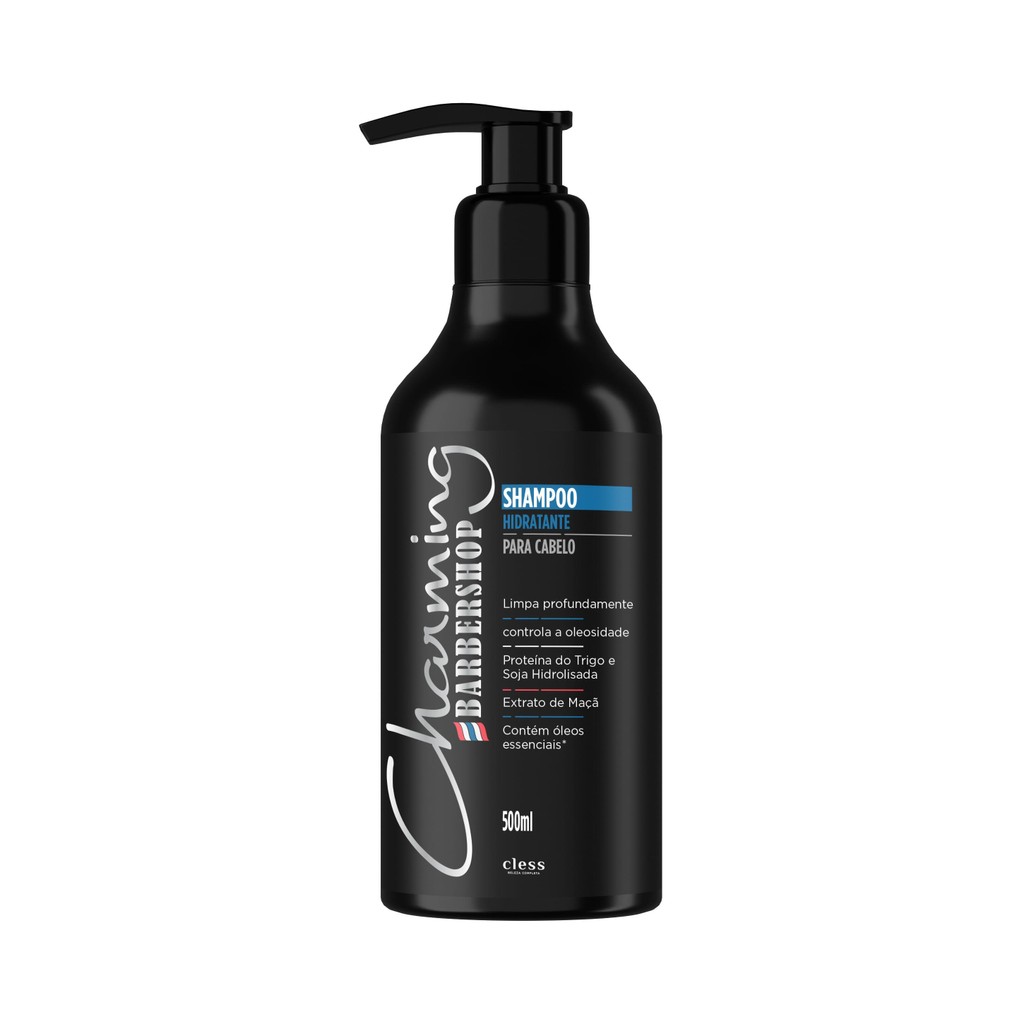 Shampoo Masculino Hidratante Barbershop Charming 500ml Shampoo Hidratante Barbershop Charming 500ml em Oferta na Shopee