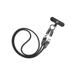 cordão para celular Gshield Strap Armor 1,2m cabo USB-C 60W revestido nylon