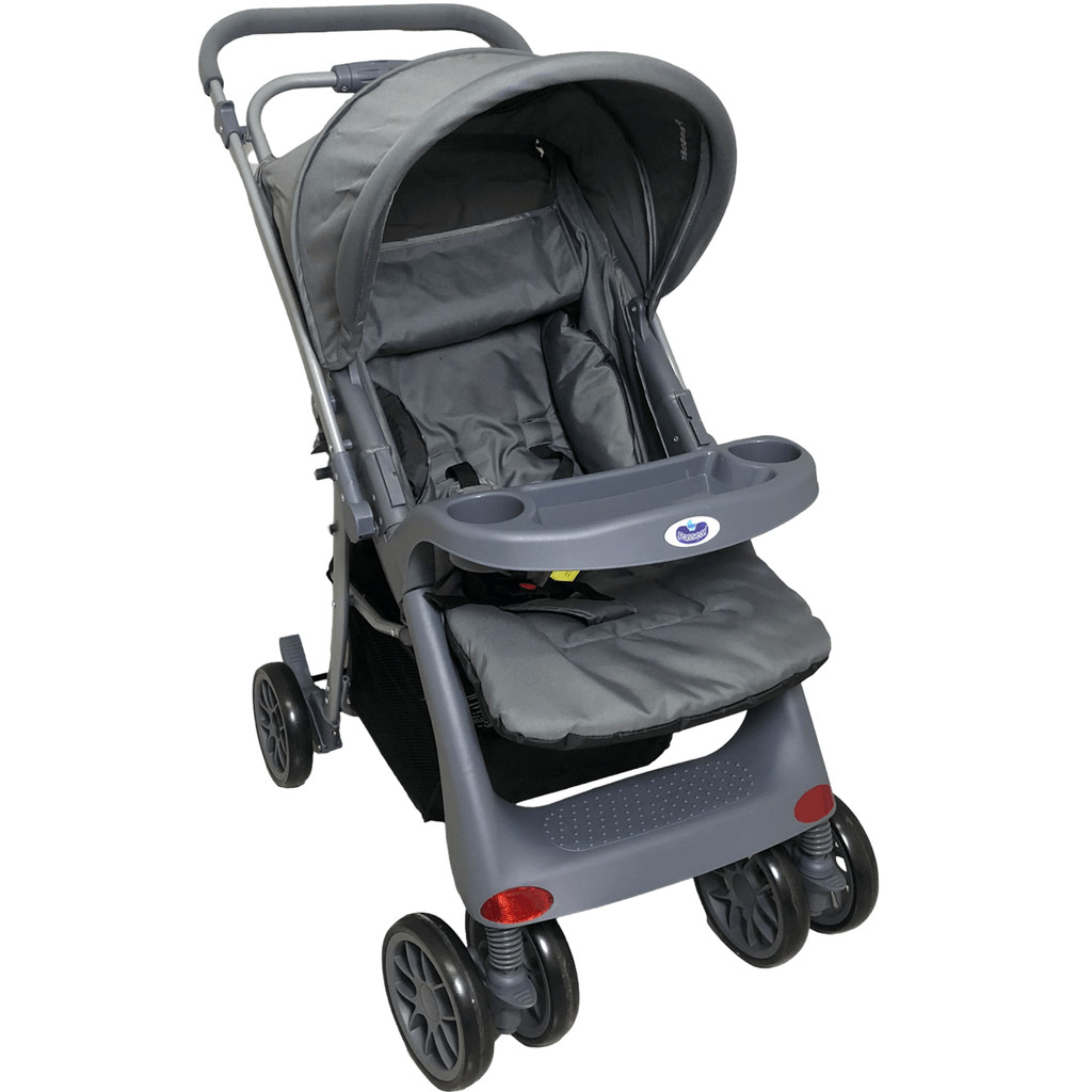 Carrinho de Bebe Passeio Passear Baby Atena Reversivel Cinza em Oferta na Shopee