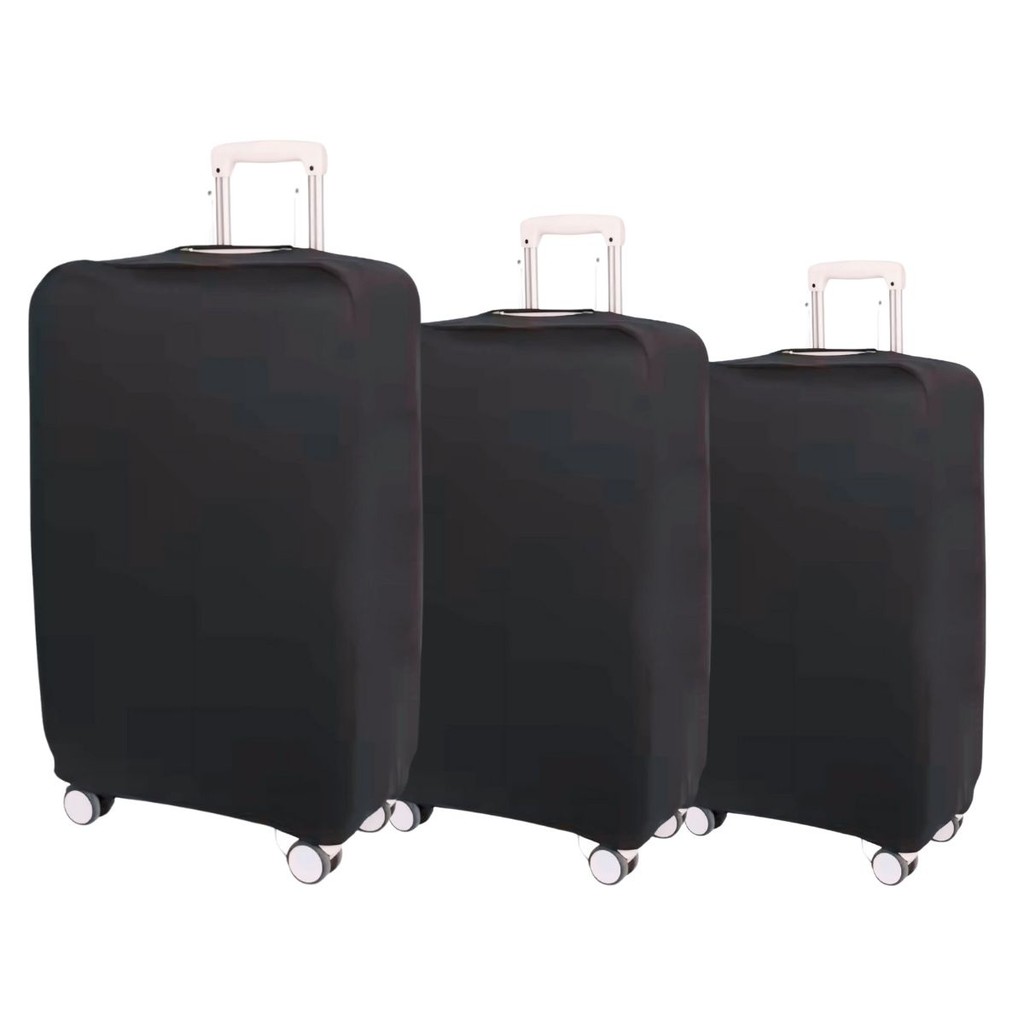 Kit Com 3 Capas De Mala Viagem Protetora de Bagagem Suplex Resistente Preto Tamnhos P M G