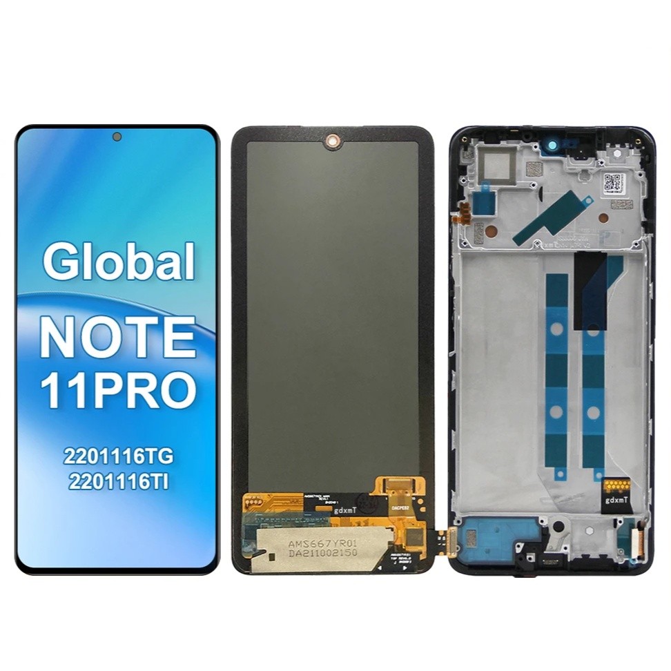 TELA FRONTAL DISPLAY Para Redmi Note NOTE 10 PRO/ NOTE 11 PRO/ POCO F3/ X4 P/ POCO M3 PRO 5G + PELICULA + COLA 15ML