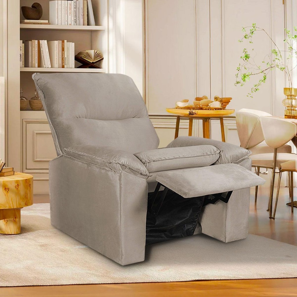 Poltrona do Papai Reclinável Copenhagen Suede Bege em Oferta na Shopee